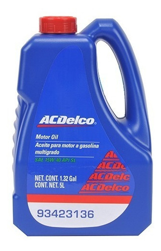 Aceite Mineral Ac Delco 15w40 Sl Garrafa 5 Litros