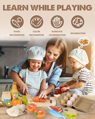 Play De Madera Juegos De Comida Para Cocina Para Niños, Jugu