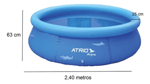 Piscina Inflável redonda Atrio ES304 de 2.4m x 0.63m 2500L azul caixa