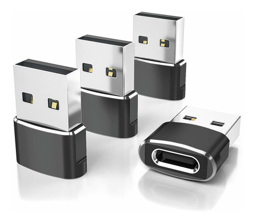 Adaptador Usb C Hembra A Usb A Macho, 4 Unidades, Conector D