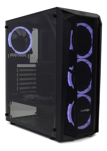 Gabinete Gamer Aureox Pictor Arx370g 4 Fan Cooler Led 