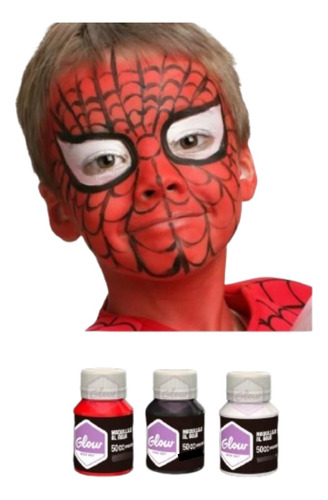 Kit Maquillaje Spiderman Personaje Glow Hombre Araña Marvel