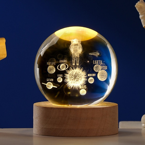 Luz Nocturna 3d Crystal Ball, Estructura Del Universo