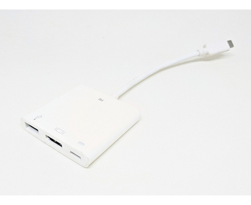 Imagem 3 de 4 de Adaptador Hub Usb Tipo C Para Hdmi 4k 60hz Usb 3.0 Branco