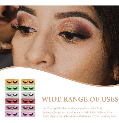 Ptpt12 Pares De Pestañas Postizas Para Maquillaje De Niña, I