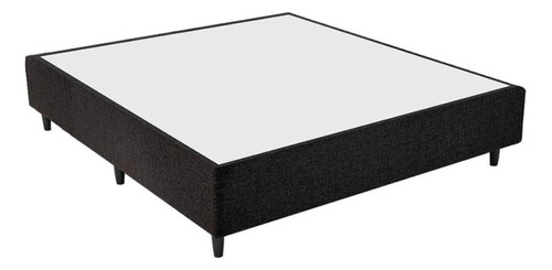 Cama Box Base Sommier Casal Inducol Bogota Tecido Jacquard Cor Preto