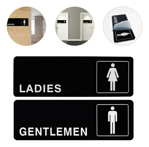 Señalización De Baños Para Hombres Y Mujeres, 2 Unidades