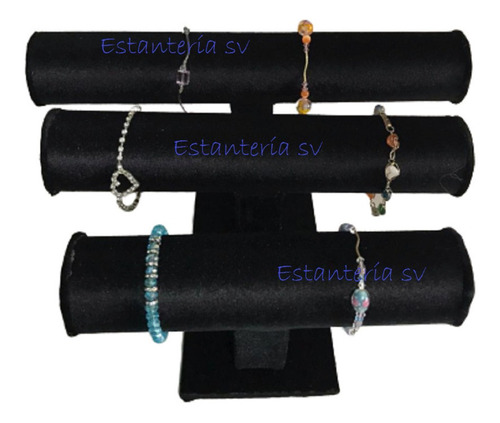 3 Exhibidor Porta Pulsera 3 Tubos, Escalera Joyería Aparador