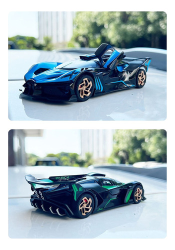 Bugatti Bolide Miniatura Metal Carro Com Luzes E Som 1/32