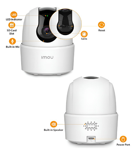 Camara Ip Wifi Imou Ranger 2c 2mp Fullhd Gira +memoria 128gb Blanco
