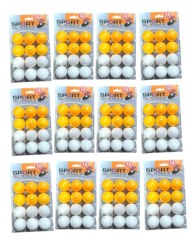 Pelota De Pin-pon Mesa Tenis Blancas Naranja  12 Set/1paquet