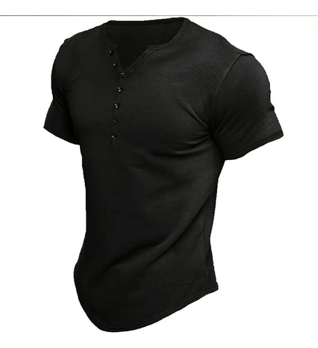 Camiseta De Manga Corta Tipo Cárdigan Para Hombre, Camiseta