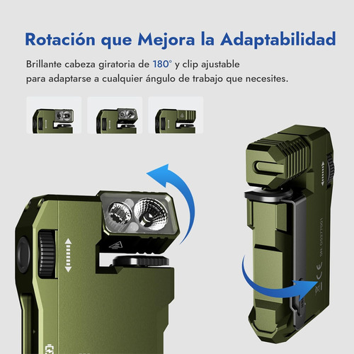 Linterna Recarg.400lm Rgb 6modos Ip68 Mini Edc Camping/emerg