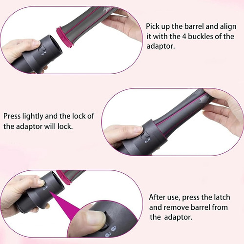 Accesorios Para Dar Volumen A Hair Curling Barrel Con Adapto