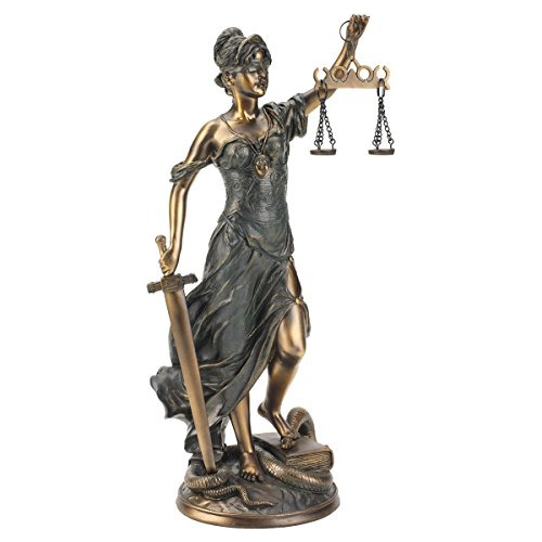 Diseño Toscano Diosa De La Justicia Themis Desktop Estatua