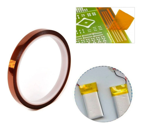 Cinta Kapton 8mm Alta Temperatura Reballing Sublimar X 33m