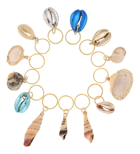 13 Anillos De Concha Para Accesorios De Cabello