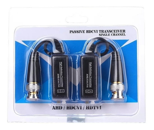 Imagen 3 de 6 de Balun 2 Pcs Hd Coaxial Cvi Tvi Ahd 1 Ch Passive Transceiver