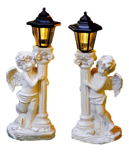 Luz Solar De Estatua De Jardín Al Aire 20x12x50cm Derecha