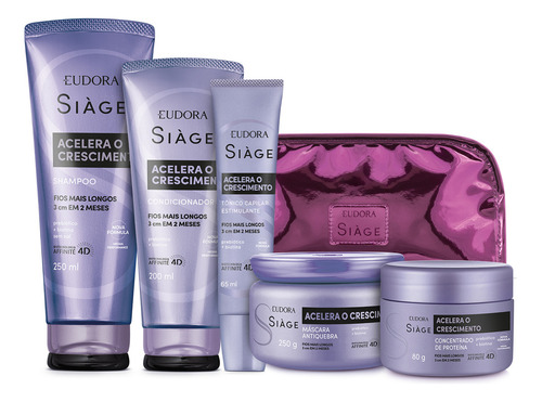 Kit Siàge Acelera O Crescimento (5 Itens) + Nécessaire