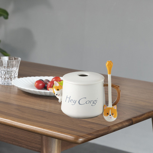 400-500ml 3d Corgi Taza De Cerámica Patrón De Perro Taza