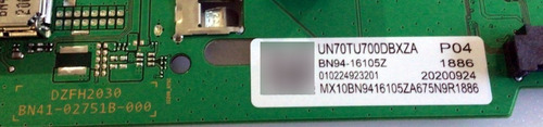 Main Samsung Bn94-16105z / Bn41-02751b Modelo Un70tu7000bx (Usado)
