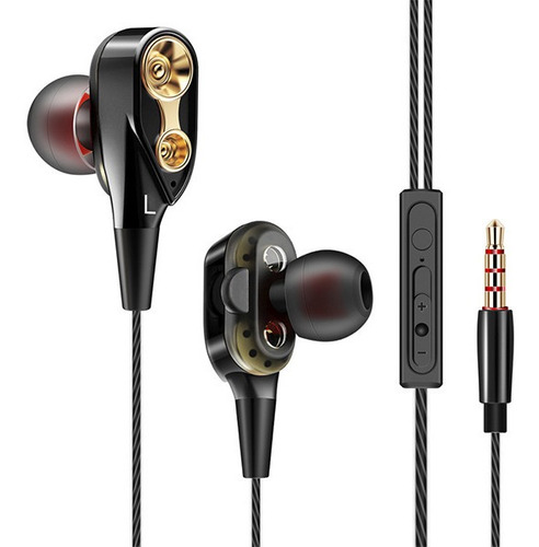 Auriculares Manos Libres Doble Driver Extra Bass 3.5mm