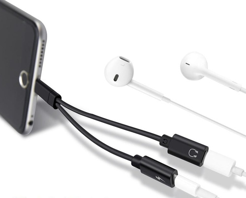 Adaptador Audio Compatible Con iPhone 3.5mm Carga Splitter