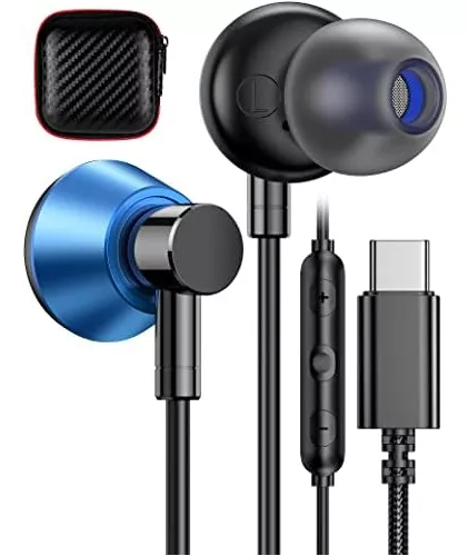  Auriculares USB C para iPhone 15 Pro Max 15 Plus iPad Pro USB C  con micrófono intrauditivo auriculares con cable USB tipo C auriculares  para Google Pixel 8 7 6A 5