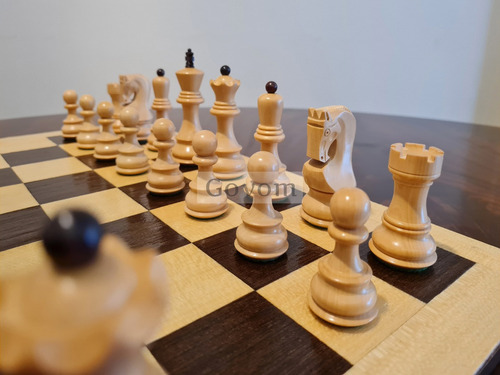 Juego Ajedrez Madera Profesional Piezas Yugoslavia Rose