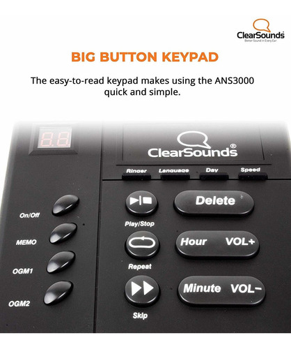 Clearsounds Amplified Contestadora Digital (ans3000)