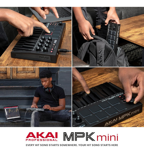 Akai Mpk Mini Mk3 Controlador Midi 25 Teclas Usb