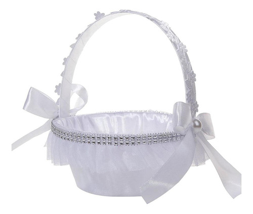 Cesta Romántica Para Niña De Las Flores Con Asa, Pequeño