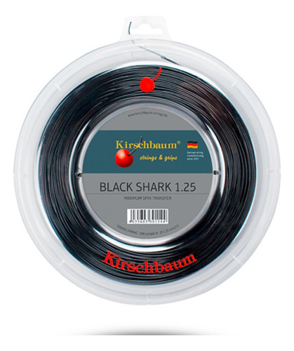Cuerda Para Raqueta Kirschbaum Black Shark 1.30 Rollo 200mts