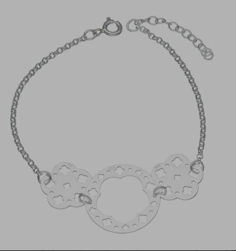 Pulsera De Plata 925 Flores