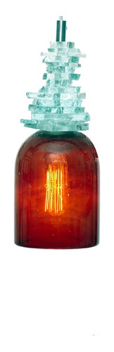 Lámpara Colgante Ely&#39;s Glass Art, Deep Lava Shelle...