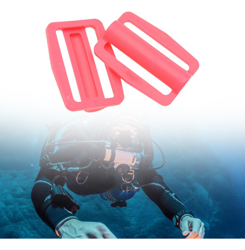 2x Cinturón De Peso Para Buceo Con Pasador Deslizante, Rosa