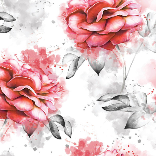 Papel De Parede De Flores Floral Rosas 270x57cm Adesivo