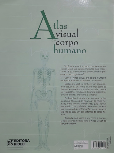 Atlas Visual Do Corpo Humano - Editora Rideel, De Adilson Monteiro. Editora Rideel, Edição 1 Em Português