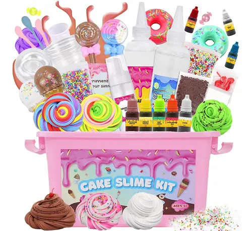 Fábrica De Helados De Slime Esponjoso, 3 Estilos De Slime Perfumado, Sin Pegamento Y Sin Complicaciones, Solo Añadir Agua, Para Niños A Partir De 6 Años