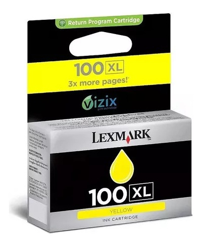 Cartucho Original Lexmark 100xl Amarelo 14n1071 Vencido