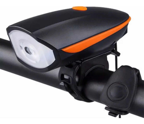 Luz Bicicleta Lampara Delantera Frontal Con Claxon Timbre Eléctrico Ciclismo Recargable Usb