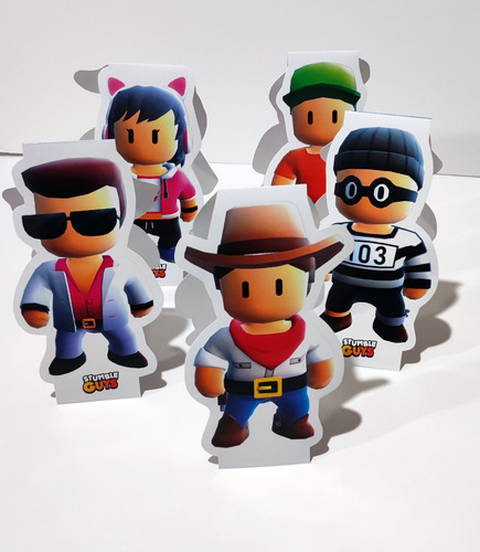 Figuras Deco Mesa Cumple Festejo Stumble Guys X5u