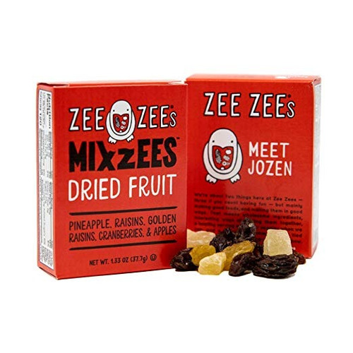 Zee Zees Mixzees Secos Fruit- Piña, Pasas, Pasas De Oro, Ará