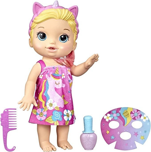 Baby Alive Glam Spa Baby Doll, Unicornio, Juguete De Maquil