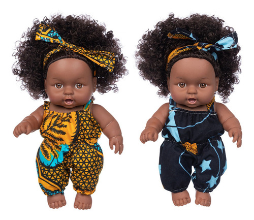 Muñeca De Juguete Africana Negra Para Bebé, Regalo De Navida