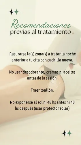 Tratamiento Sesiones Depilación Definitiva Laser Unisex