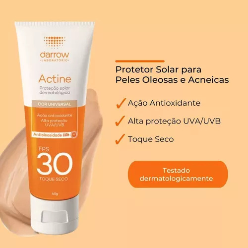 Darrow Active Protetor Solar Color Antioleosidade Fps30 40g