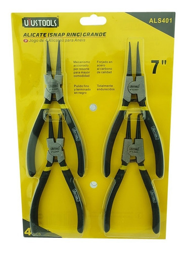 Juego Set Kit De Alicates Saca Seguros 7 Pulgadas Uyustools