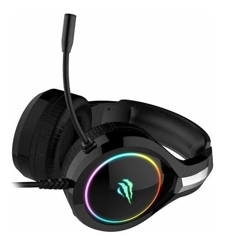 Imagen 7 de 7 de Audífonos gamer Havit H2232D negro con luz rgb LED